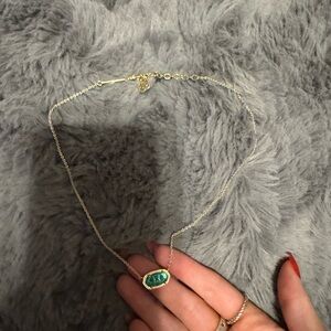 Kendra Scott Green Emerald Necklace
